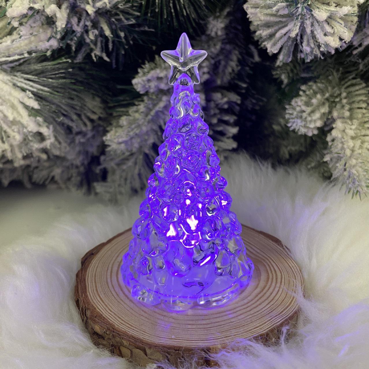 

Mini LED Star Tree Night Light: Christmas Ornament & Ambient Lamp White Shell (OPP Bag)