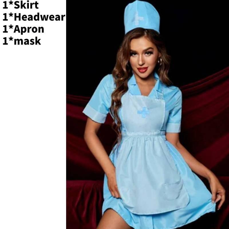 Costume Doctor Nurse Cosplay Dress Set Halloween Party Stage Gift Performance