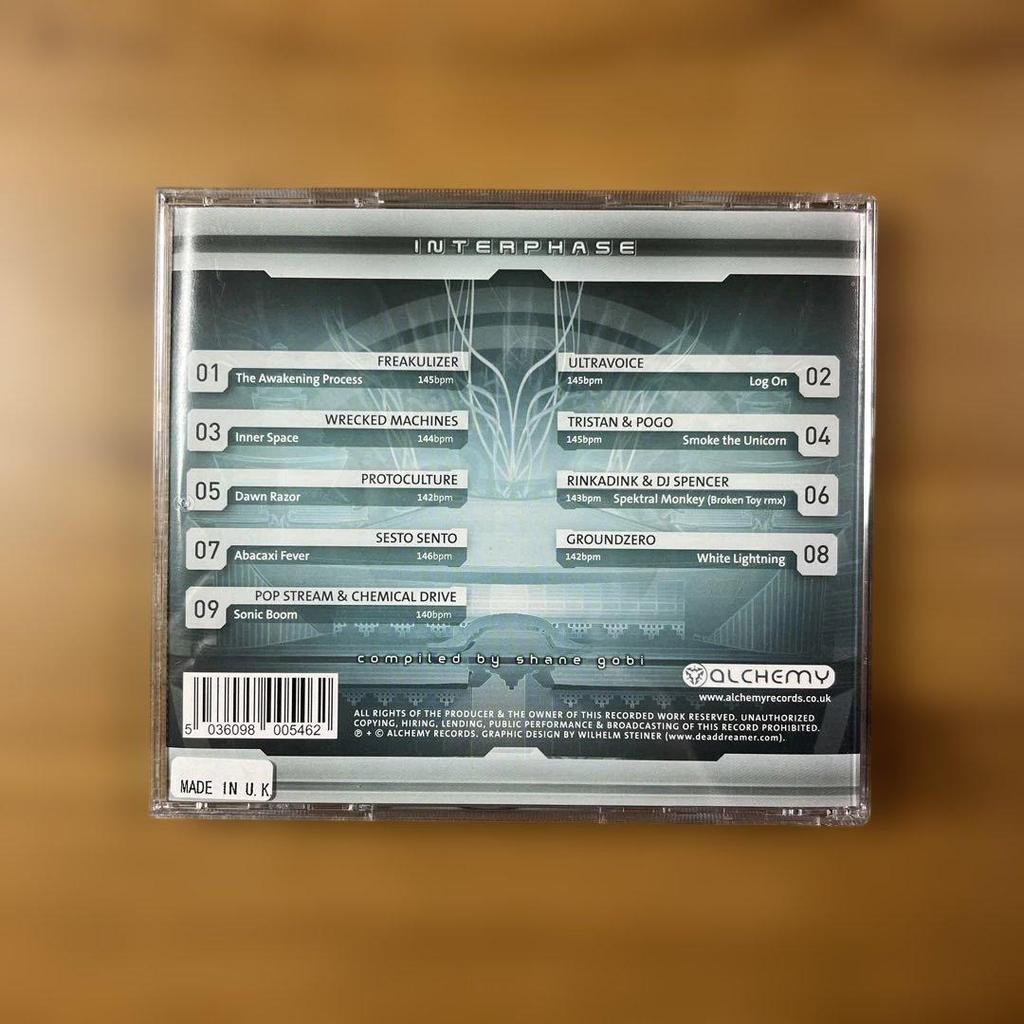 Used 260716 Interphase by Shane Gobi Trance CD