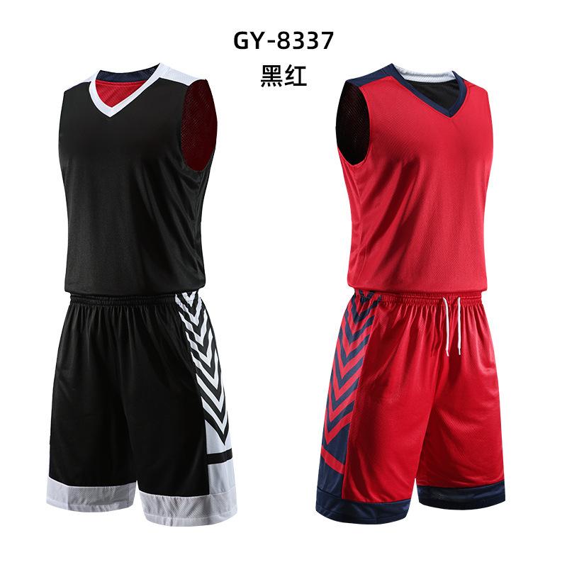 Football training jersey new double-sided basketball jersey set men's jersey game training jersey loose vest sports ball