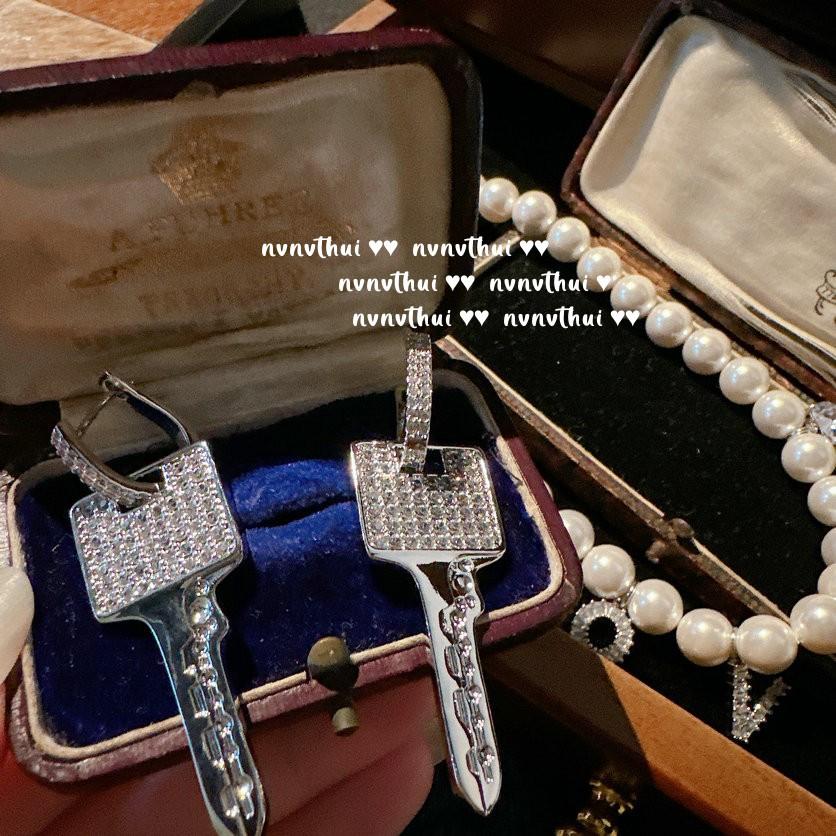 

Letter By The Seine Gemstone Pearl Necklace, Happy Rich Woman, 18K Gold Plated, Bright Key Zircon Earrings