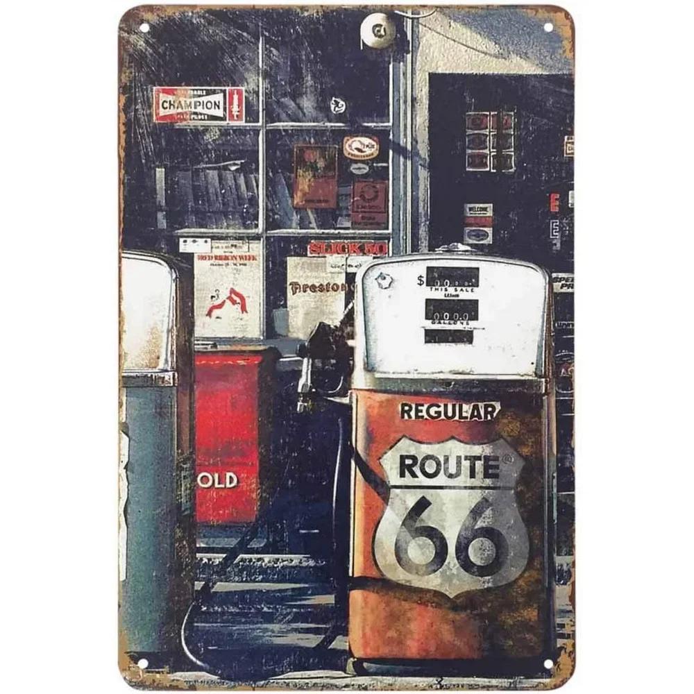 Vintage Metal Tin Signs Gulf Esso Agip Texaco Sinclair Mobile Man Cave Plate Motor Oil Garage Wall Stickers Gas Decor Plaque