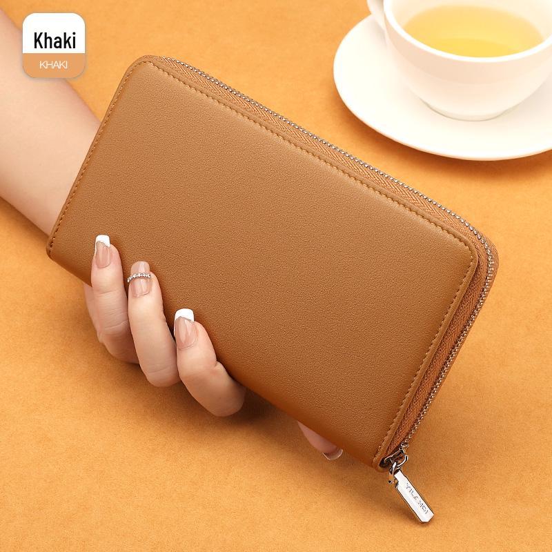 Women's & Men's Large Capacity Anti-Demagnetization Zipper Wallet with Multi-Card Slots & ID Holder
