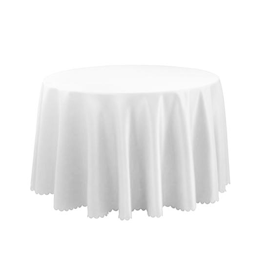 Round Polyester Tablecloth Elegant Solid Color Fabric Table Cloth Decorative Table Cover for Parties Weddings 71" -118