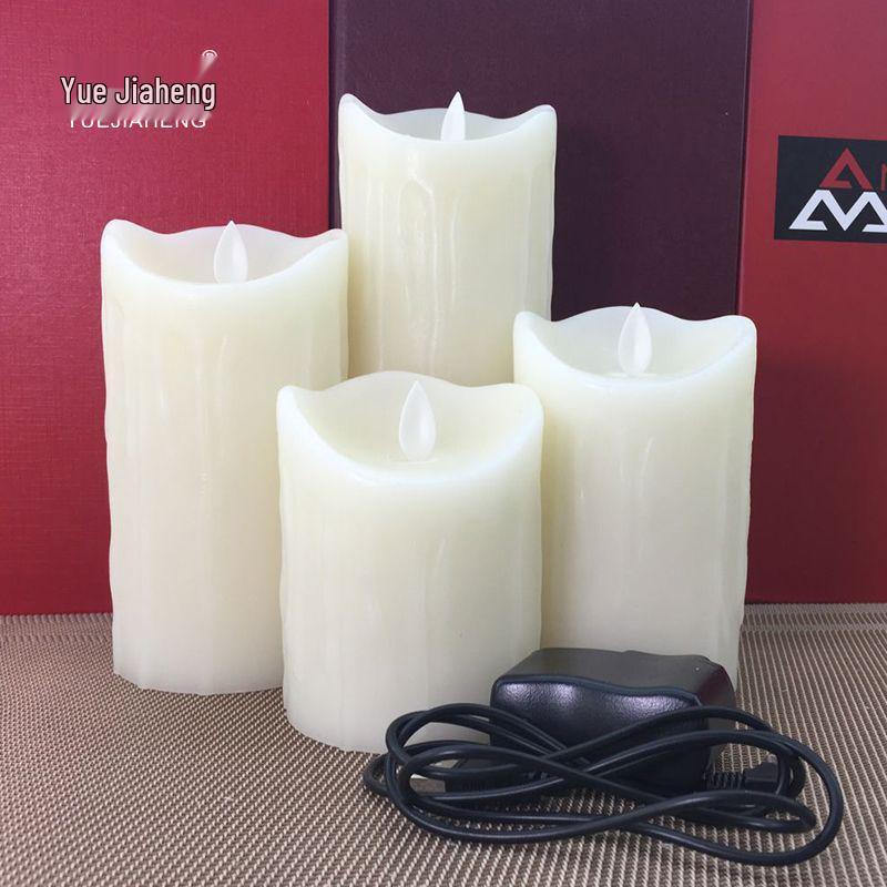 Rechargeable 10-Button Remote Control LED Candle with Swing Flame Simulation for Romantic Proposals and Parties