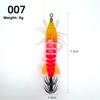 Horizontal Squid Jig Luminous Artificial Calamar Wobbler Sea Fishing Lures  Cuttlefish Fishing