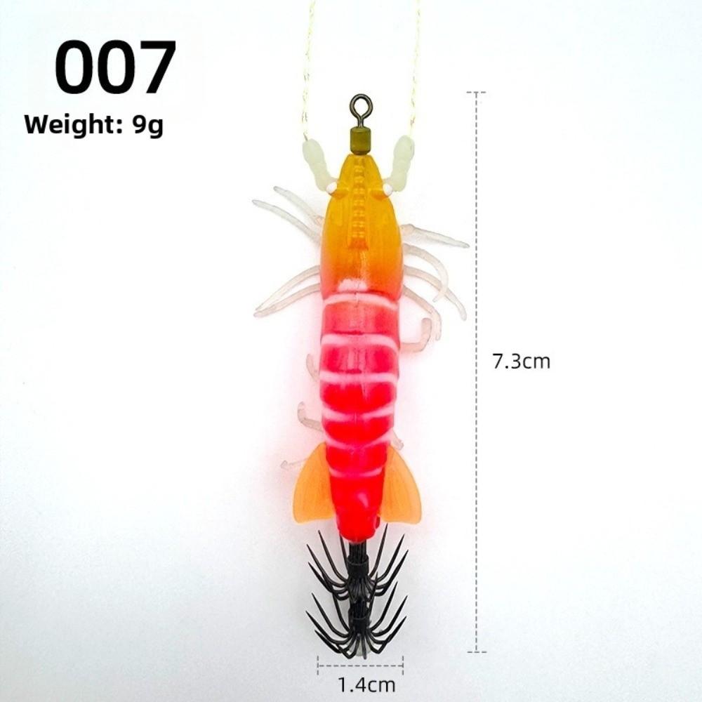 Horizontal Squid Jig Luminous Artificial Calamar Wobbler Sea Fishing Lures Cuttlefish Fishing