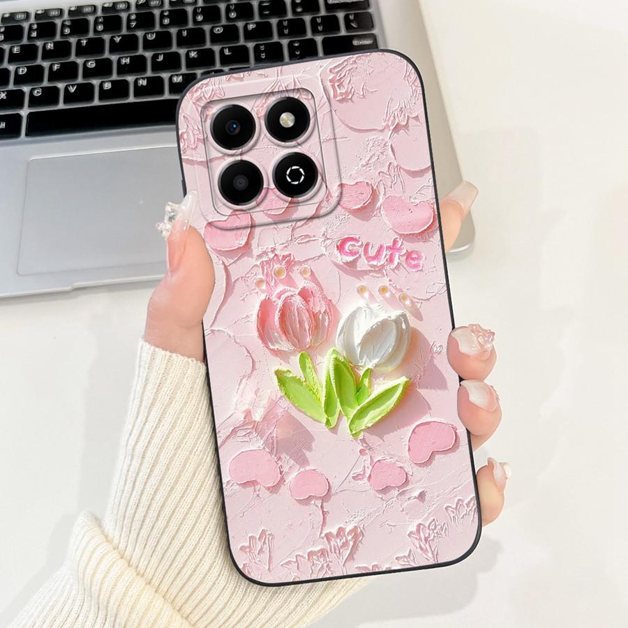 For Honor X6a Case WDY-LX1 Capa Cute Cartoon Soft Silicone Cover For HonorX6a X 6B X6 b Shell Matte Len Proective Phone Fundas