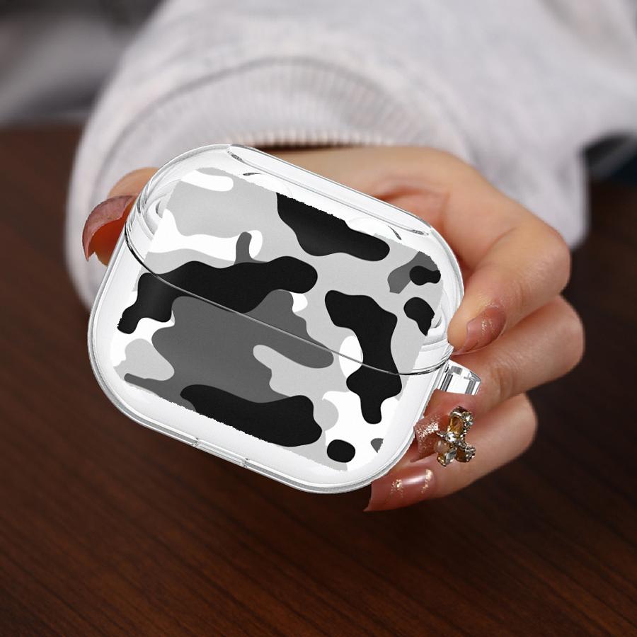 

Clear Earphone Cases Cover With Hook Case For Samsung Galaxy Buds Live 2 3 FE 3Pro 4Pro 2Pro 4 Pro Camouflage Pattern Buds Pro