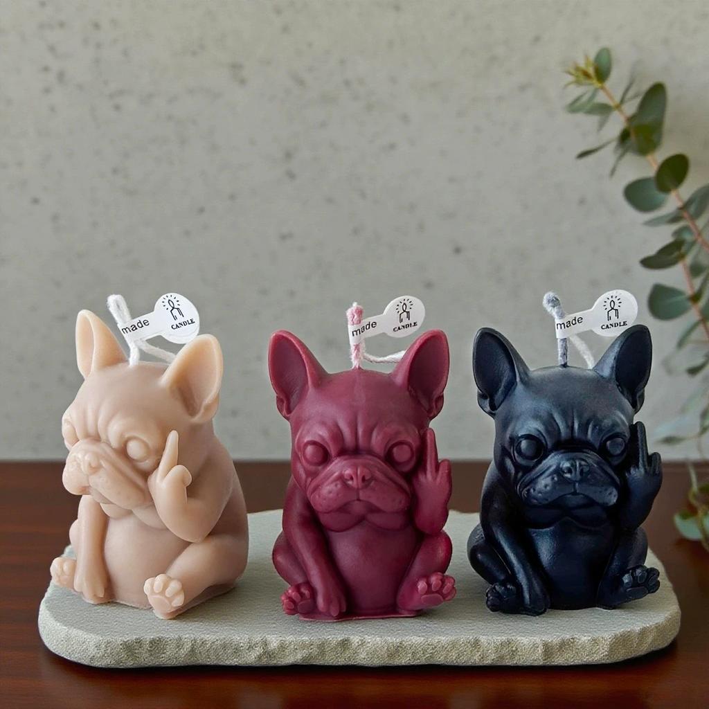 1Pc Middle Finger Bulldog Aromatherapy Candle Universal Creative Candles  Durable Funny Quirky Gifts Home Decoration Ornaments
