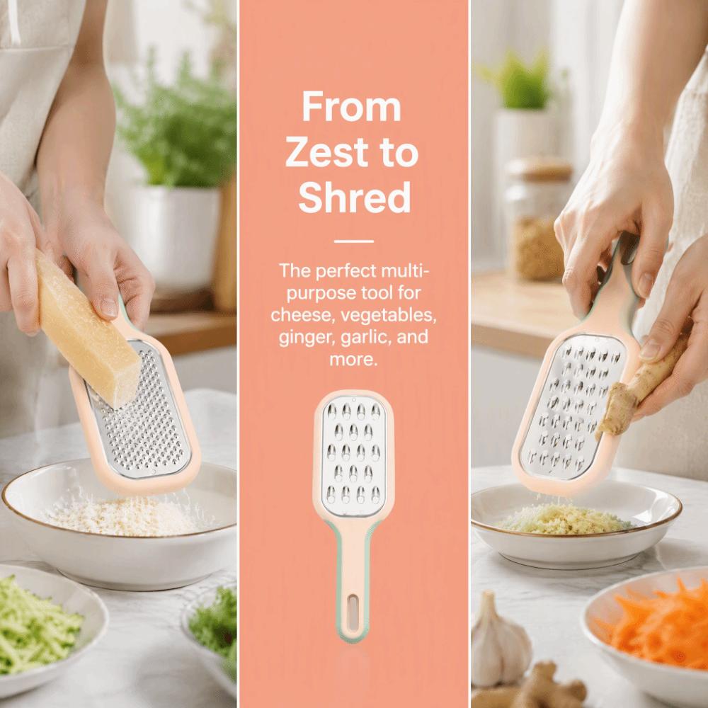 3pcs/set Non Slip Stainless Steel Grater Set Stackable Ginger Garlic Zester Holiday Gift Giving