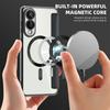 For Samsung Galaxy S25 Edge Case Compatible with MagSafe Rhombus PU Leather Phone Cover