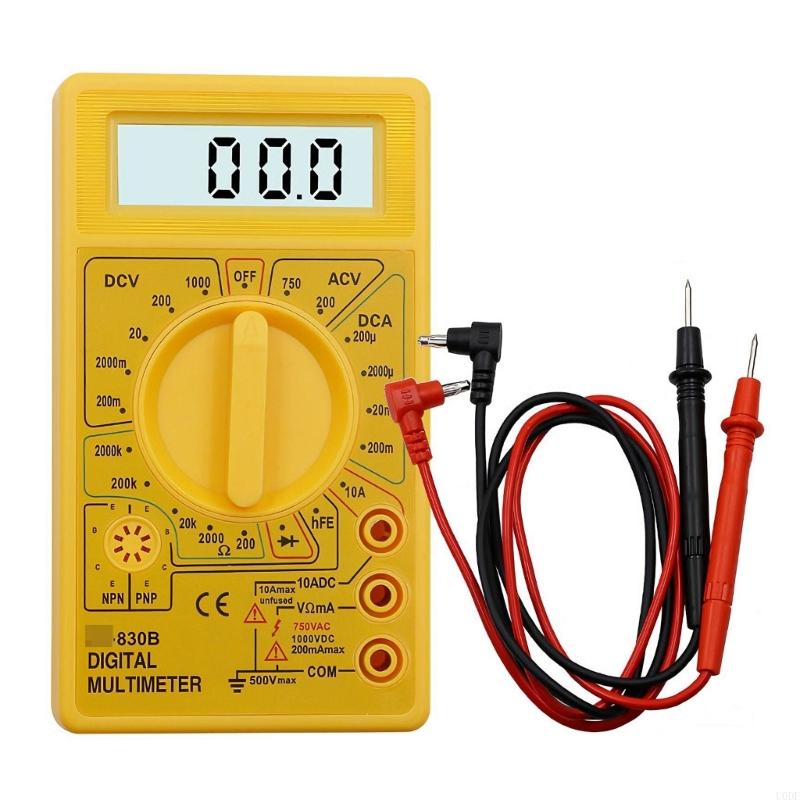 

Digital Multimeter Transistors Tester Electrical NCV Test Meter TrueRMS жовтий