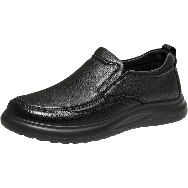 Baistu Men s Business Casual Sheepskin Loafers 42