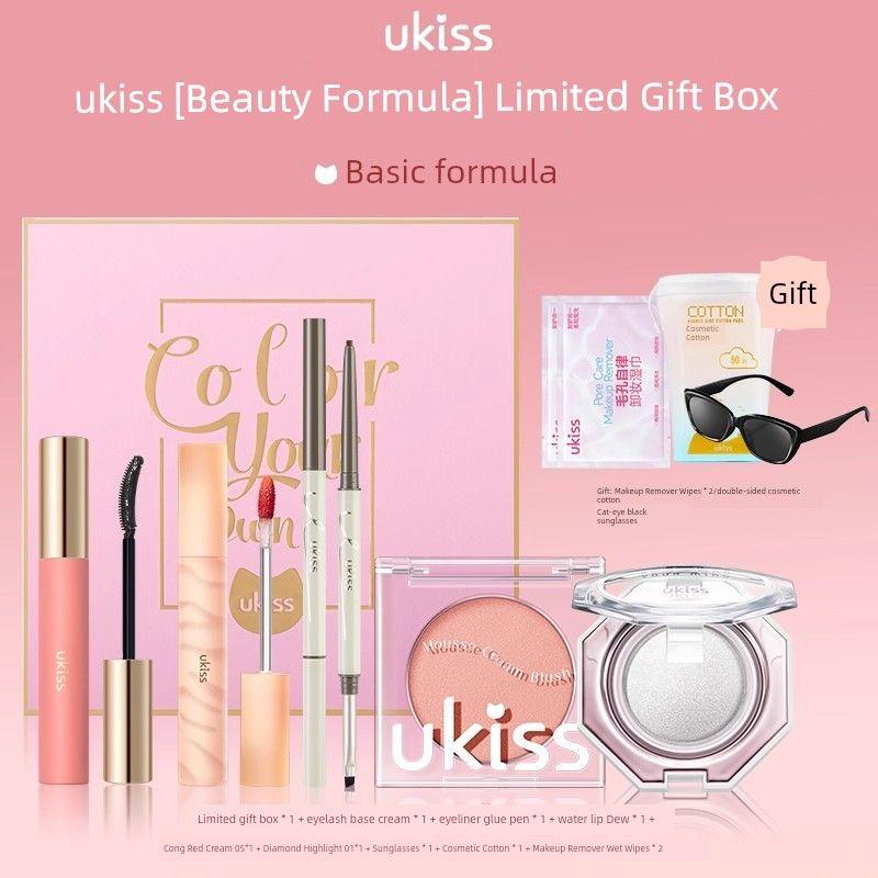 

Ukiss Beauty Formula Limited Gift Box Eyelash Base Cream Lip Dew Blade Blush Highlight Combination [Foundation Formula]