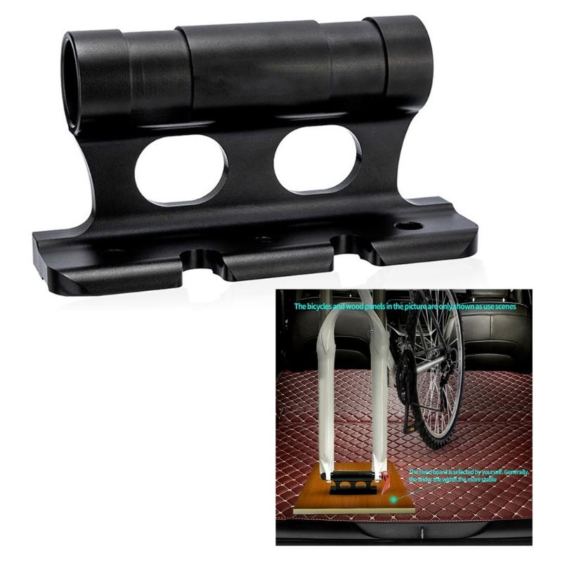 Aluminum Alloy Bike Block Fork Mount with Strap Quick Release Bicycles Front Fork Bracket Car Roof Rack Carrier