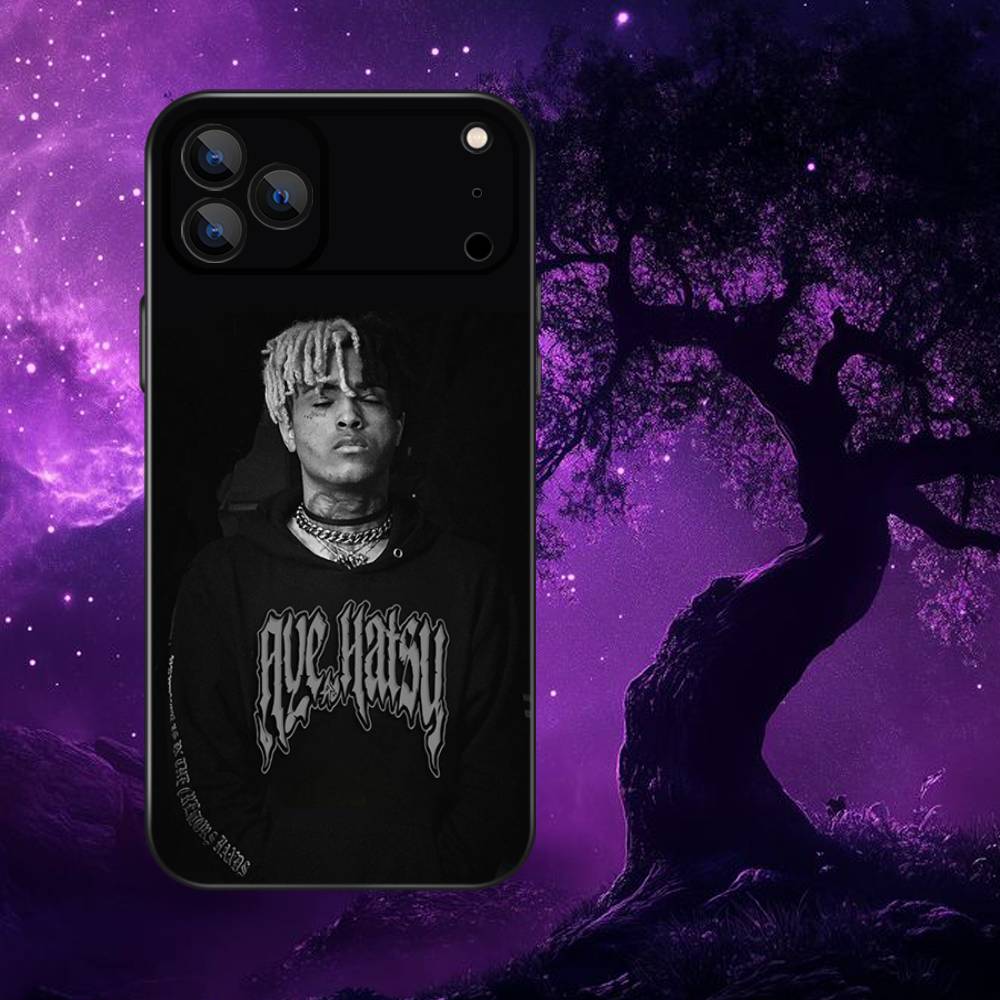 Custodia per Telefono del Rapper X-XXXTentacionS Per iPhone 17,16,15,14,13,12,Pro,Max,Plus,E,SE4,Air,Mini Scatola Morbida Nera