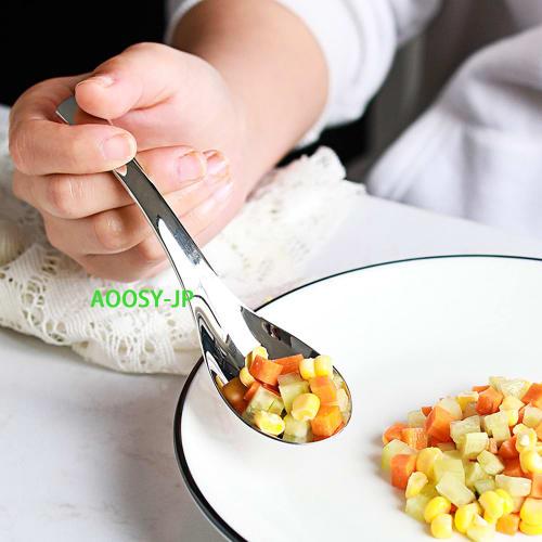 AOOSY 4-delars skedset i rostfritt stål, ca. 1 mm tjock, 15 cm, Soppsked, Kökssked, Antibakteriell, för Miso, Yudofu och Tål Diskmaskin, Hög