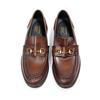Schnallenslipper Herrenschuhe Ein-Pedal Schuhe Erste Schicht Rindsleder Handpoliert Alte Retro Lederschuhe 1107-15