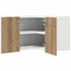Hanging Cabinet Artisan Oak and White 57 X 57 X 40 Cm