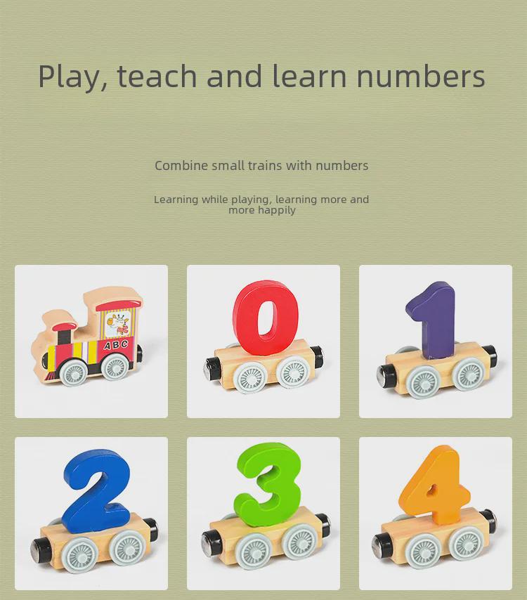 Magnetic Digital Train Building Blocks Educational Toys for Boys & Girls, Ages 1-5