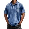 Heren Casual Polo Shirt van Puur Katoen met Knopen (Korte Mouw, Veelzijdig)
