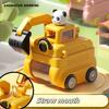 Kids Excavator Plastic Cup Cartoon Digger Straw Cup Toy Car High Value Water Bottle for Students