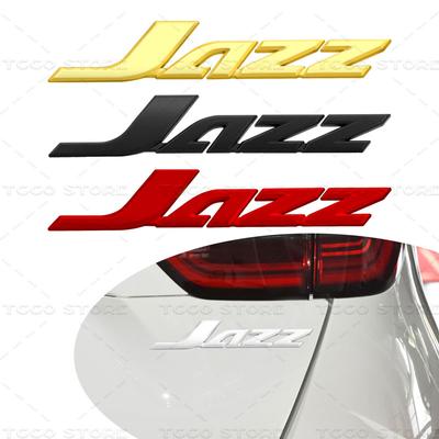 3D Metal Car Styling JAZZ Logo Car Fender Side Sticker Tail Badge Creative Decoration Rear Trunk Emblem Auto Accessories