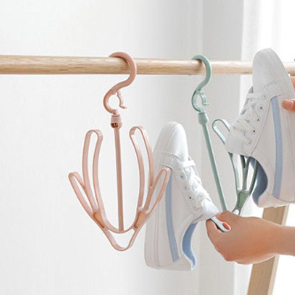Household Plastic Organizer Drying Hanger Storage Shelf 2 Hooks Shoe Racks
