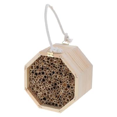Medium Size 15cm for Garden Lovers Decorative Wooden Insect Hotels for Bee