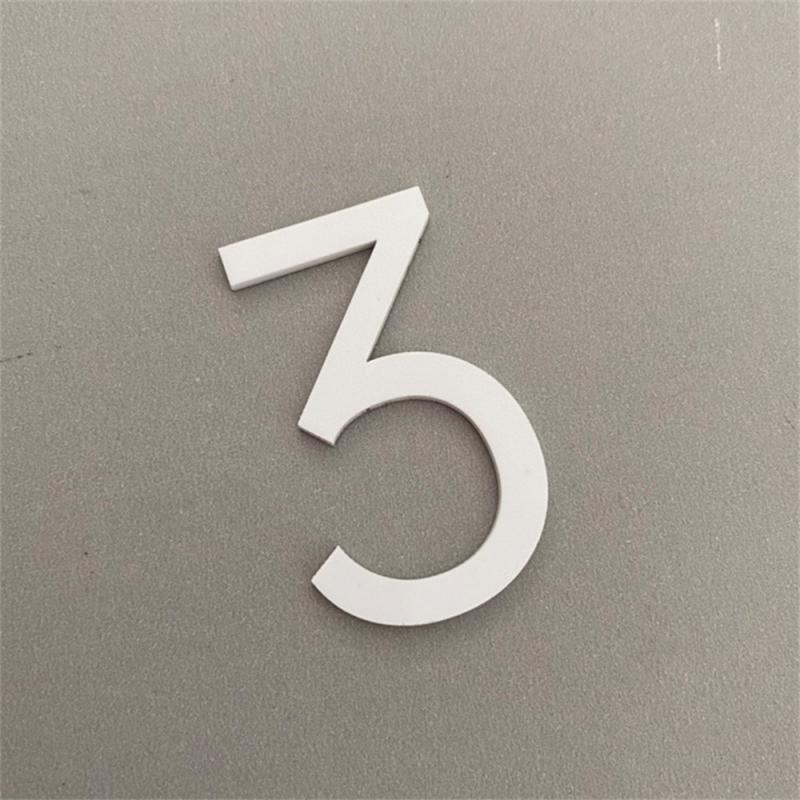 3D Self-adhesive Waterproof Plating House Number 0 To 9 Modern Gold Digits House Number Door Plate Address Outdoor Door Number