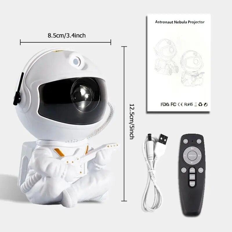 2024 Latest Astronaut Projection Light Galaxy Projector Upgrade Starlight Nebula Desktop Decoration Light Atmospheric Light Moon