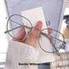 Oversize Square Plano Glasses for Women and Men Anti Blue Light Blocking Round Eyeglasses Shiny Glitter Frame Computer Eyewear
