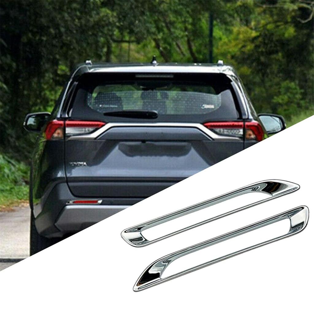 For Toyota RAV4 RAV 4 2019-2022 2023 2024 Chrome Rear Foglight Cover Sticker Tail Fog Lights Lamp Trim Exterior Accessories,2pcs.