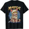 Egyptian Mummy Cat Rises Funny Spooky Horror Cat Halloween Men Women Kids T-Shirt