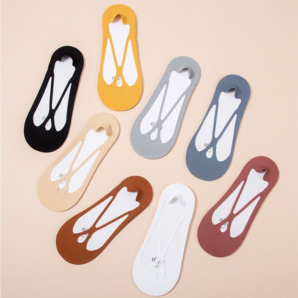 

Sweat Absorption Ice Silk Short Version Half Feet Boat Socks Invisible Socks Women Sling Socks
