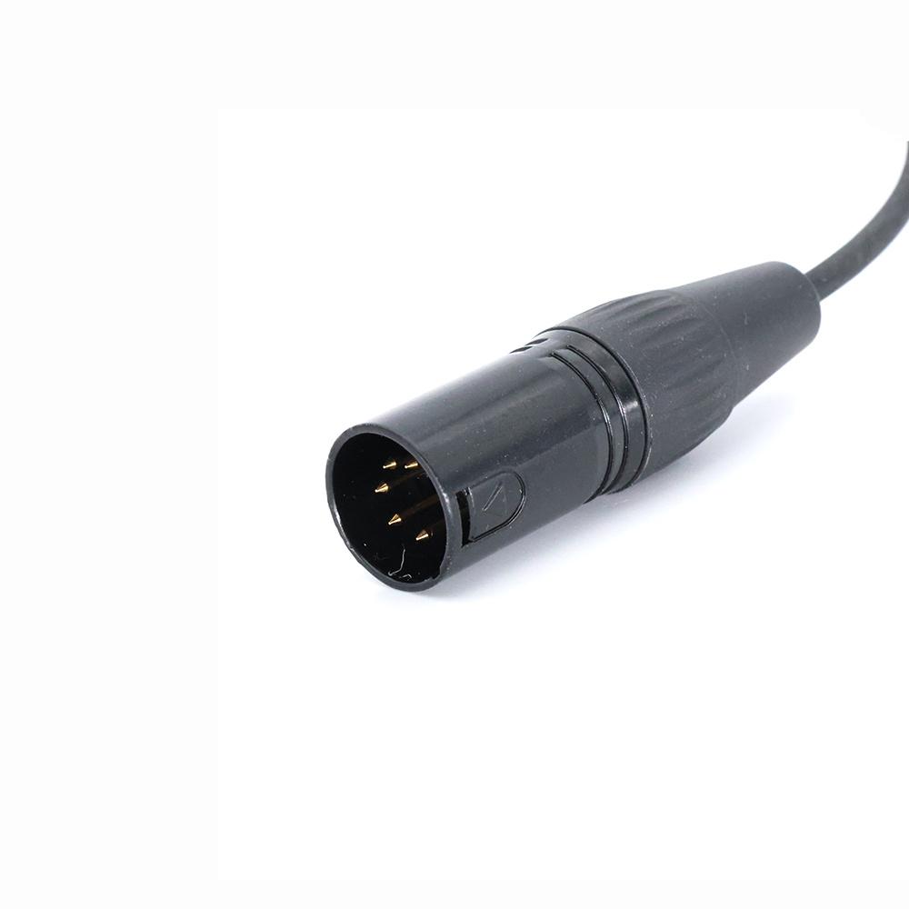 Black Aviation Headset GA Dual Plugs to Airbus 5 Pin XLR Headset Adapter