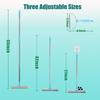Pet Hair Carpet Rake, Carpet Hair Removal Tool 2 Piece Set, 2 in 1 Retractable Long-Handled Carpet Brush for Pet Hair for Carpets, Mats, Sofas