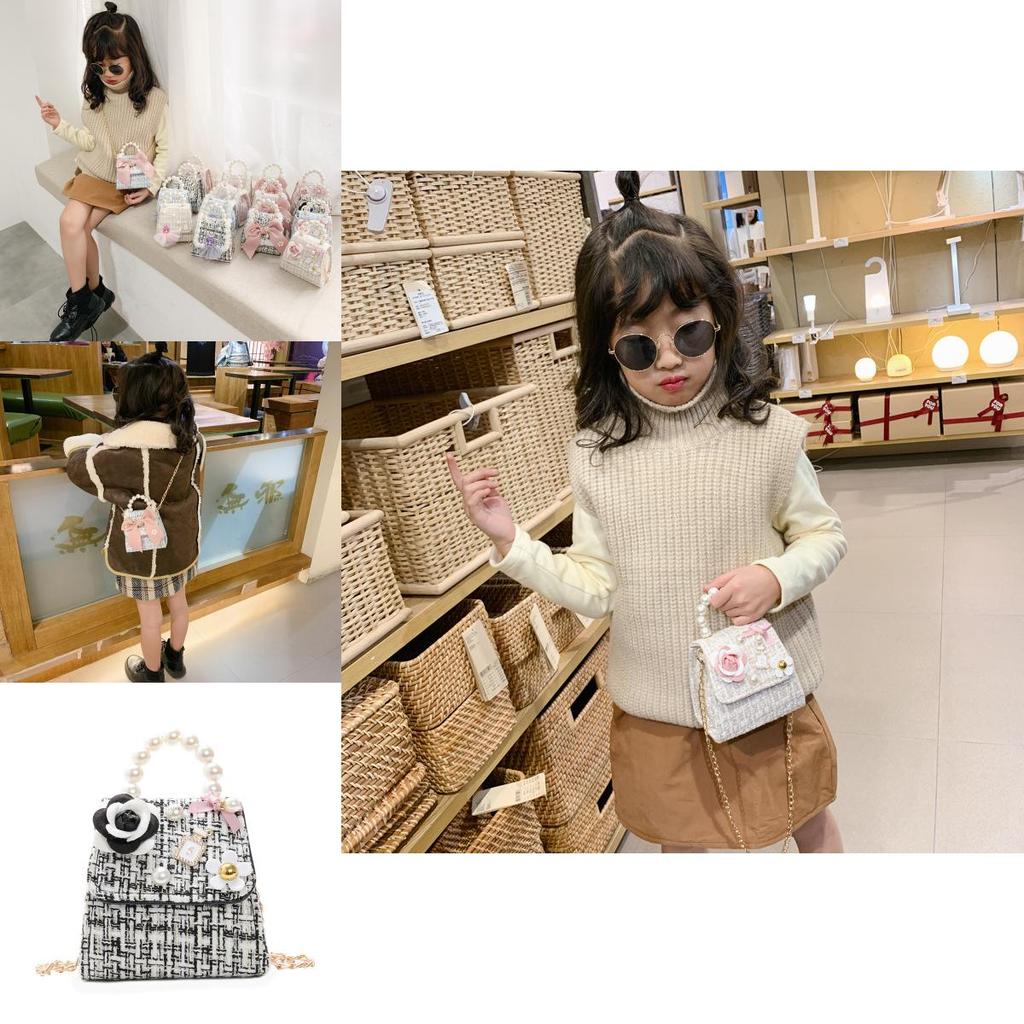 Stylish Mini Girls Crossbody Bag Adorable Pearl Princess Accessory Fashion Design For Kids