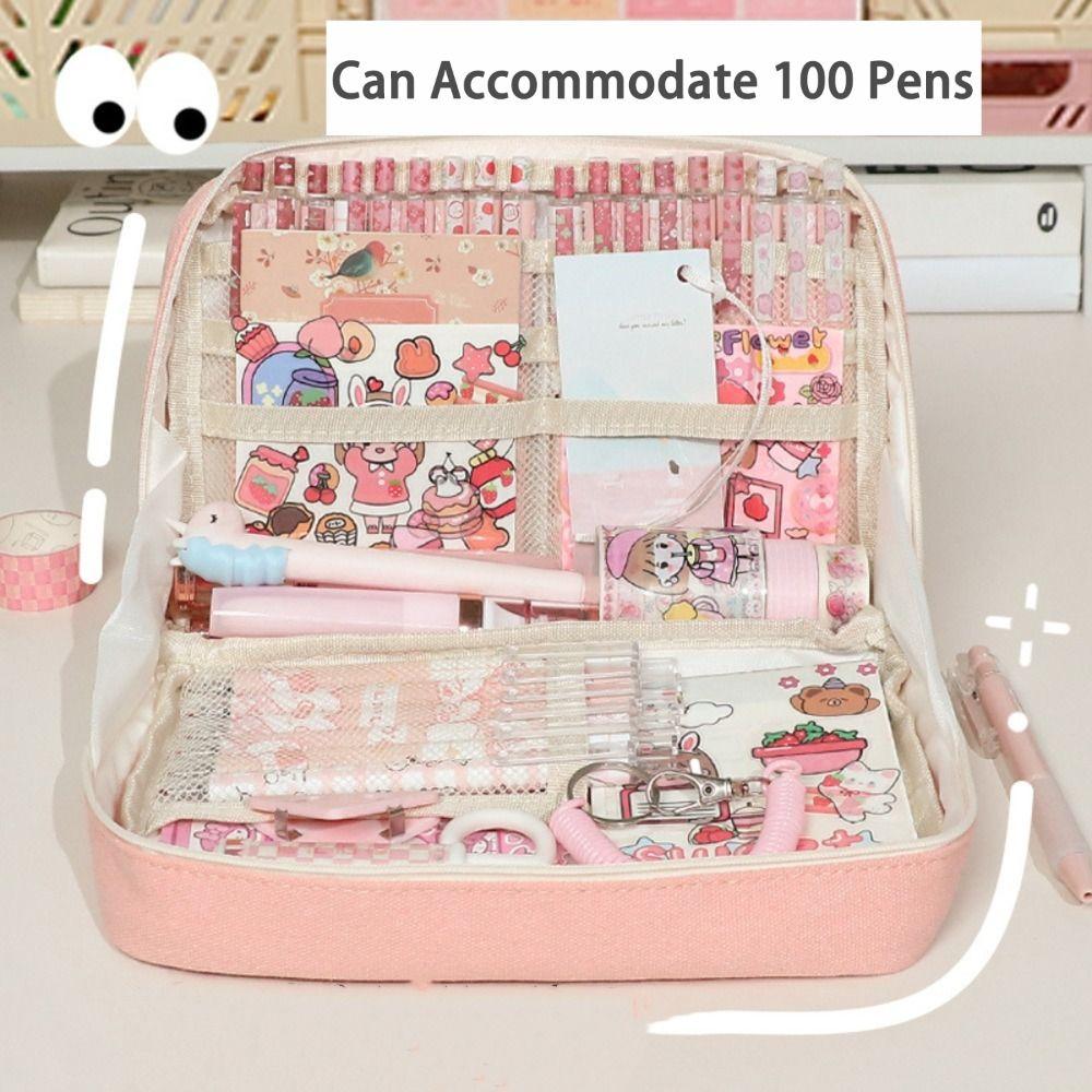 Multi-functional Pen Bag INS Style Stationery Storage Pouch Pencil Case  Student Gift