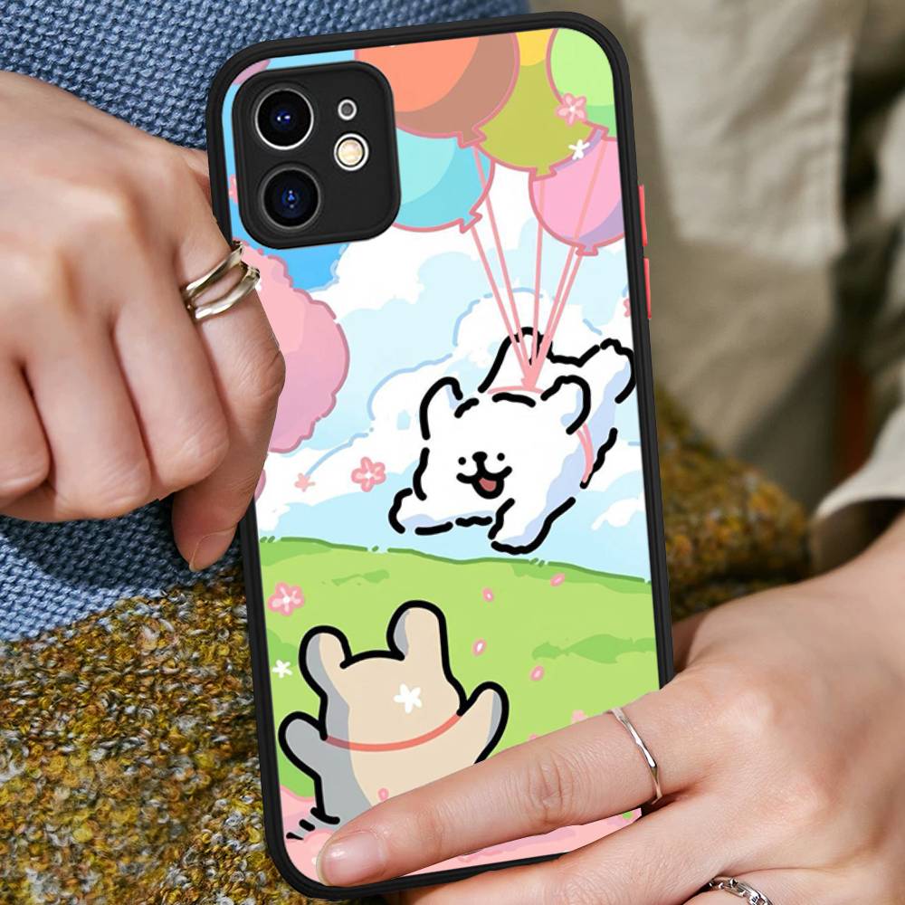 Maltese Cute Line Puppy Dog For IPhone 15 16 Pro Max 11 12 13 14 XS XR X Plus 16E Matte Translucent Phone Cover