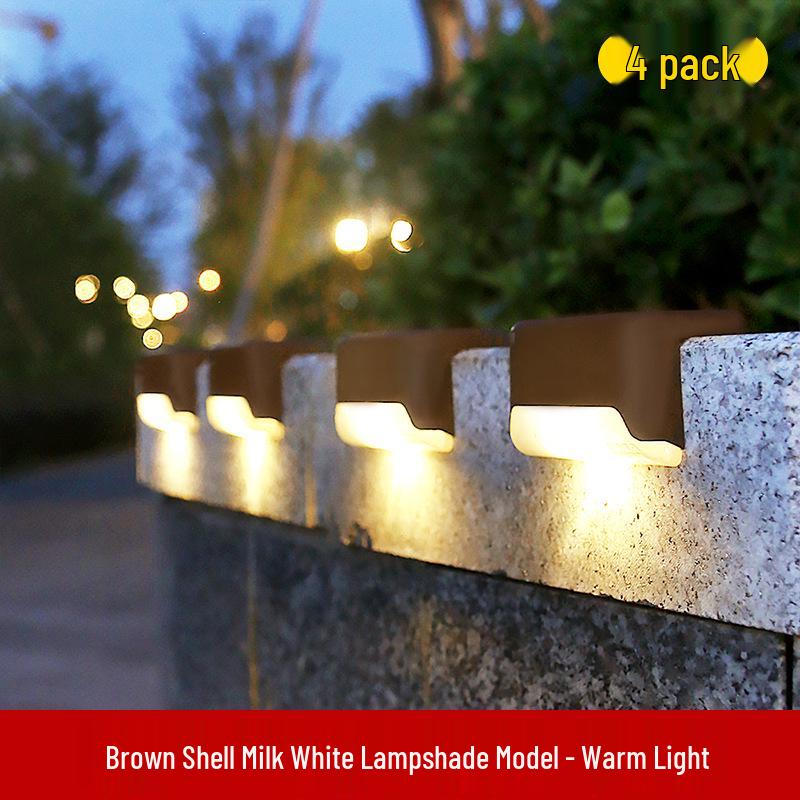 Solar Rainproof Step & Stair Lights for Outdoor Walls & Fences