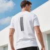 Adidas Classic Three Stripes Quick-Dry T-Shirt Lightweight Breathable Fitness Top Round Neck Short Sleeve Men Tops White KC3740