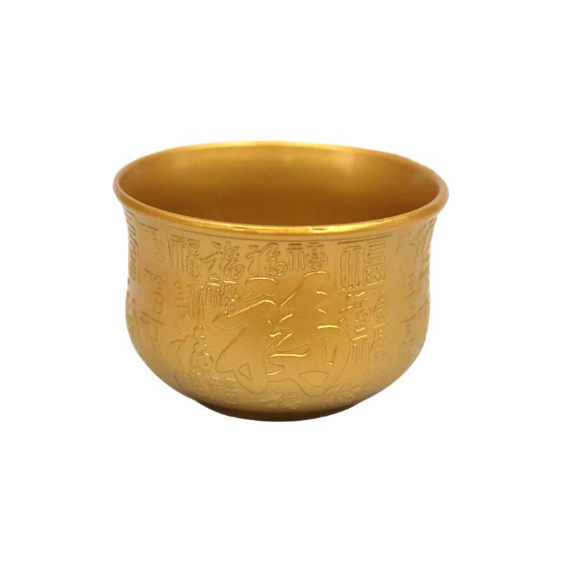 Cornucopia in Ottone Puro Resistente Attira Ricchezza Piccolo Mini Cilindro di Riso Baifu Vaso Baifu Tazza Accessori per la Decorazione della Casa