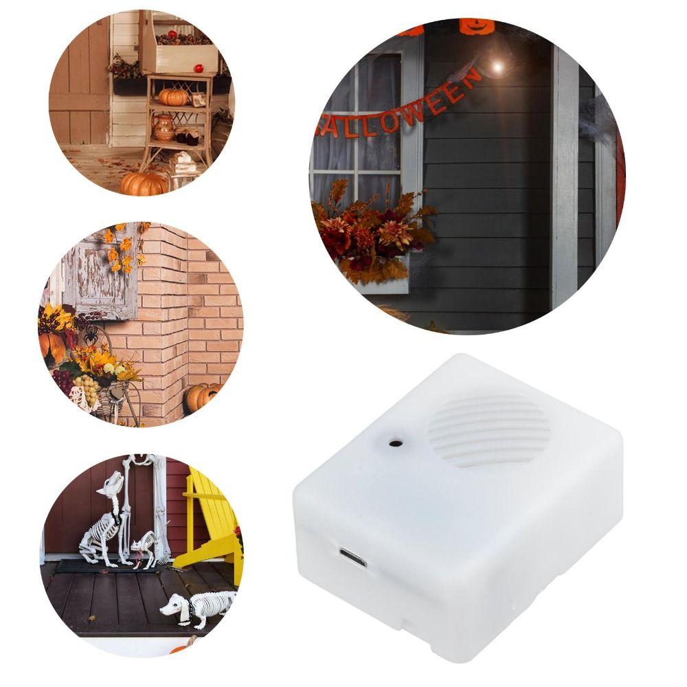 ABS Hlasem aktivované Strašidelné Rekvizity LED Halloweenský Křičící Reproduktor Halloweenský Zvukový Senzor Party Dekorace