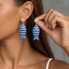 Earrings Light Luxury High Sense Fashion Tropical Fish Color Printing Earrings Earrings Pendant Niche Trend Seaside Vacation Style Stud Earrings Women