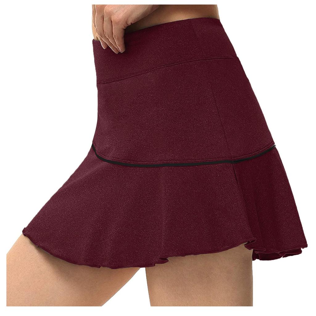 Women's Stripe Knitting High Waist Tight Fitting Hip Lift Yoga Short Skirt