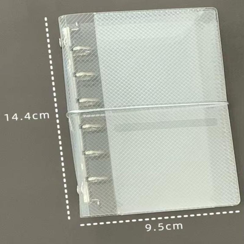 M5 A6 Diagonal Pp Three Fold Pp Loose Notebook Cover Mini Portable Sticker Small Card Po Storage Ledger