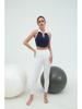 Women's Contrast Collar Sports Fitness Vest: Quick-Dry, High-Elastic, Chest-Padded, Zippered Top for Running & Yoga.