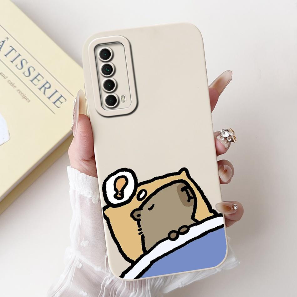 For Huawei P Smart 2021 Case Huawei Y7A PPA-LX3 PPA-LX1 PPA-LX2 Elegant Printing Soft Silicone Shockproof Phone Cases